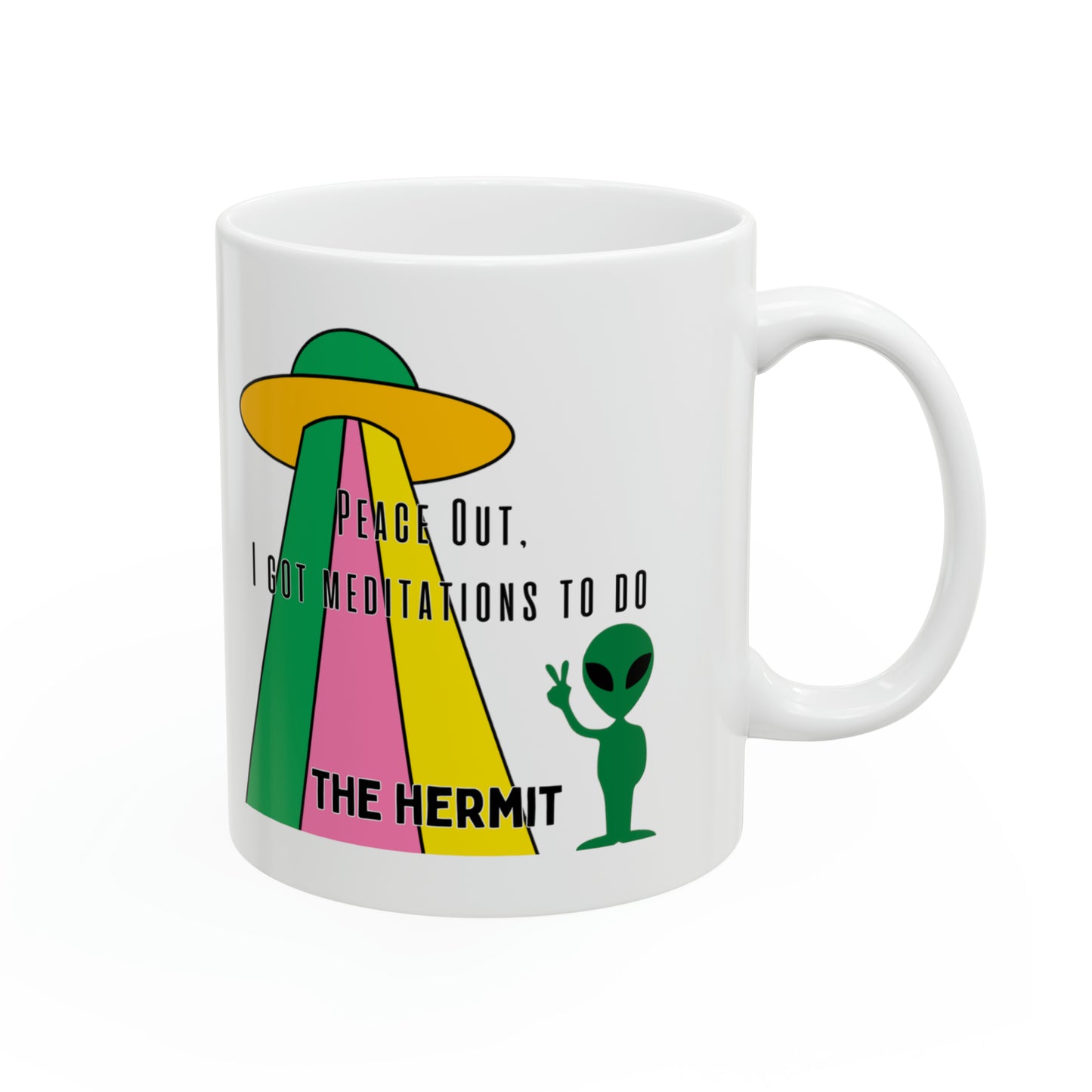 THE HERMIT CARD TAROT MUG:  Tarot Gift, Morning Ritual Accessory, Ceramic Mug 11oz