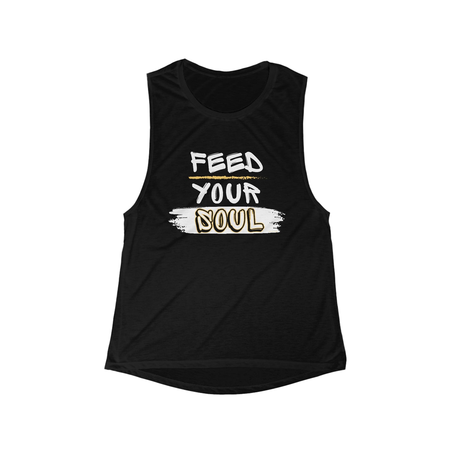 FEED YOUR SOUL Women's Flowy Scoop Muscle Tank: Women's Fitness Tank