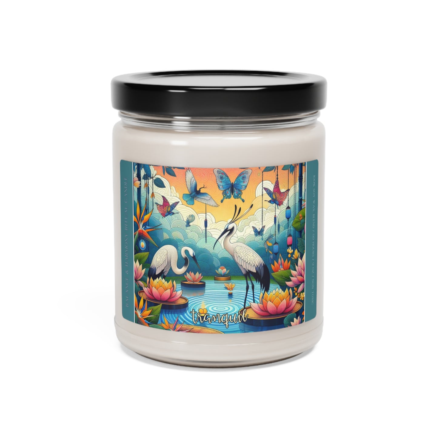 TRANQUIL: BALANCE & HARMONY RITUAL CANDLE, Scented Soy Candle, 9oz