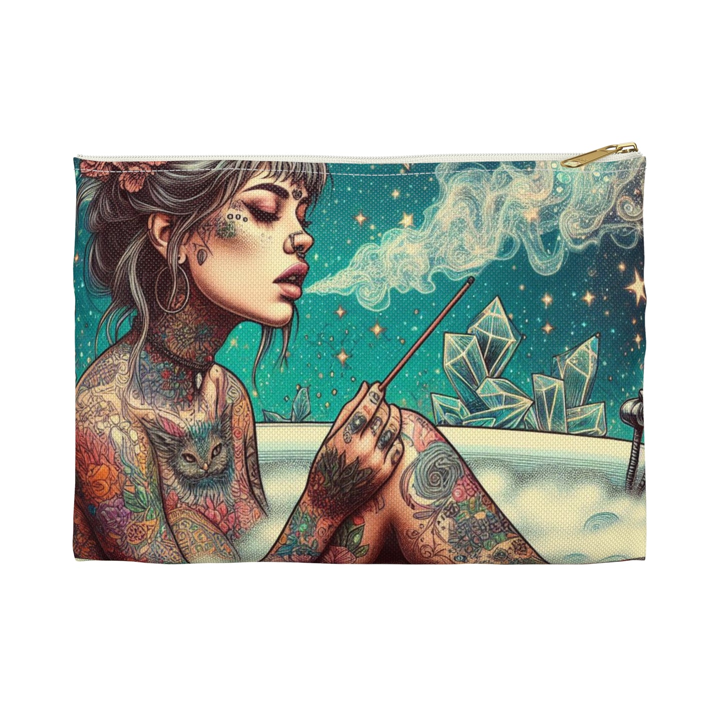 VIBIN' Reset & Recharge Accessory Pouch: Toiletries Bag, On-the-go Items, Tarot Deck, Crystals Bag