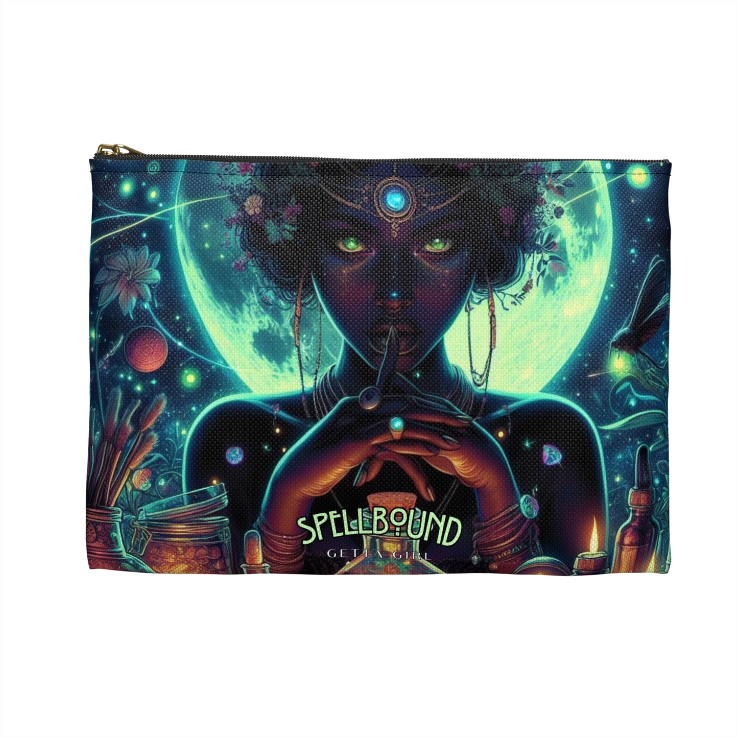 SPELLBOUND Accessory Pouch: Toiletries Bag, On-the-go Items, Tarot Deck, Crystals Bag
