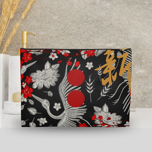 CHERRY BLOSSOMS Accessory Pouch: Toiletries Bag, On-the-go Items, Everyday Bag