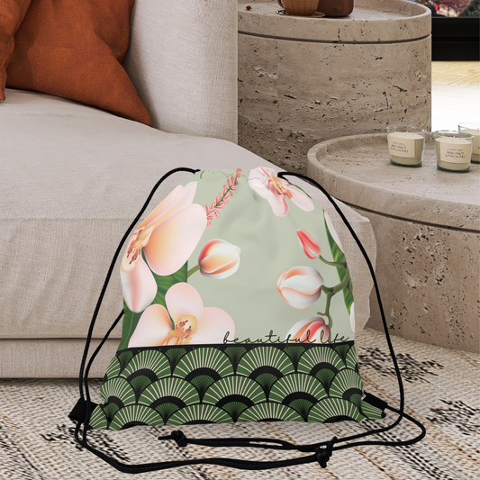 BEAUTIFUL LIFE Outdoor Drawstring Bag: on-the-go bag, gym bag, overnight bag