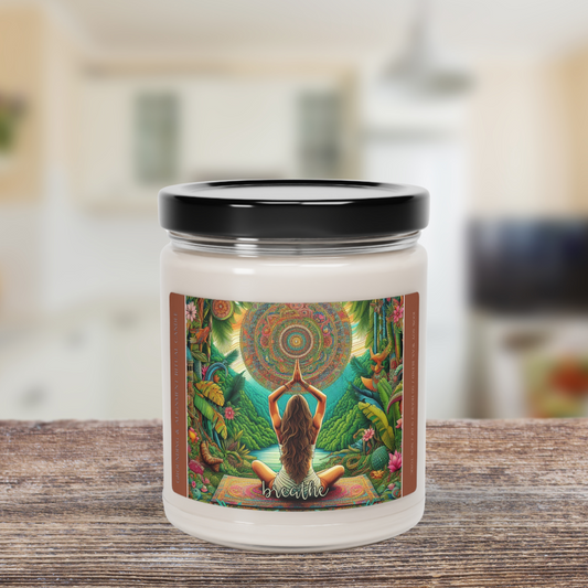 BREATHE: GROUNDING & ALIGNMENT RITUAL CANDLE, Scented Soy Candle, 9oz