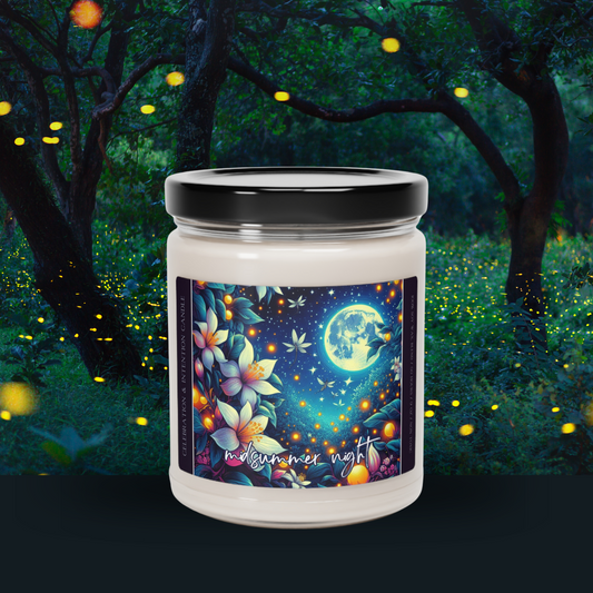 SUMMER SOLSTICE MIDSUMMER SUMMER NIGHT RITUAL CANDLE: Scented Soy Candle, 9oz