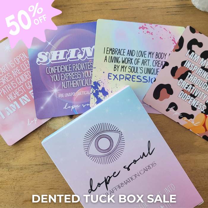 DENTED TUCK BOX SALE - DOPE SOUL SASSY AFFIRMATIONS -50% OFF