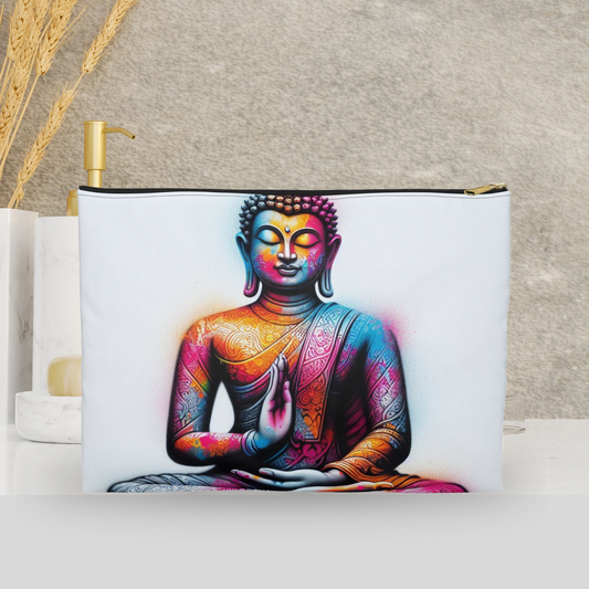 Colorful Buddha Accessory Pouch: Everyday Bag On-the-go Items