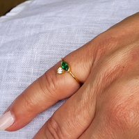 CLEARANCE - Paradise Within Gold Green Stacking Ring