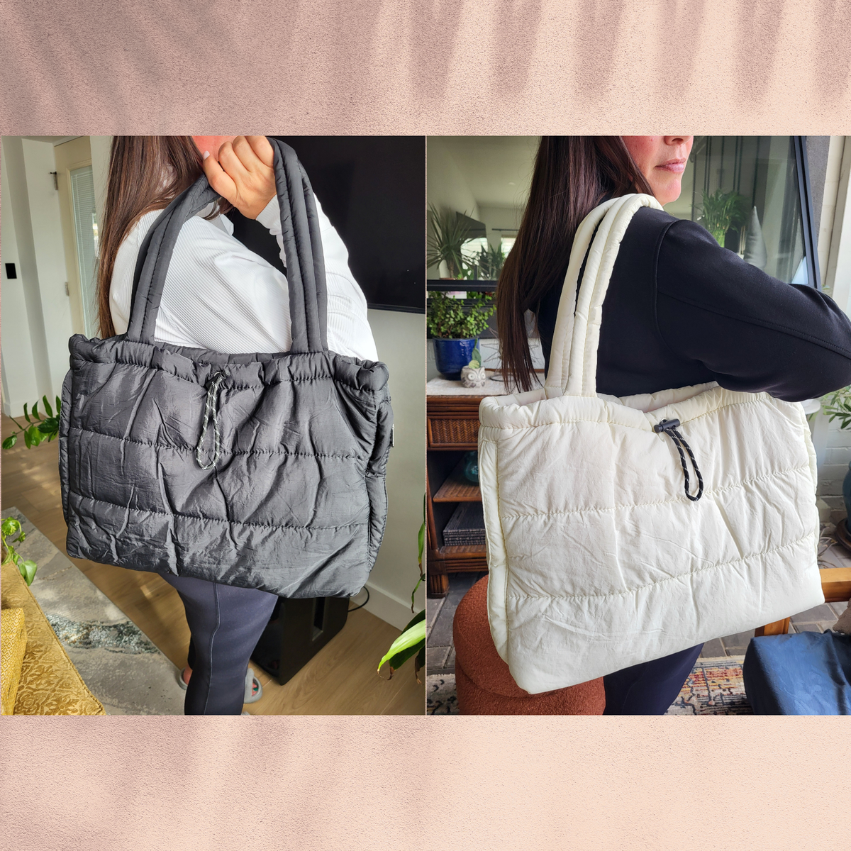 PUFFER SOFT RELAXED LARGE TOTE / WORK / SCHOOL / GYM BAG