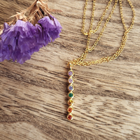 CHAKRA CHARM NECKLACE- 7 stone pendant