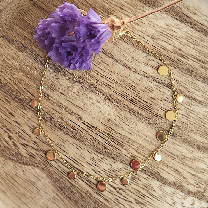 Nia Dainty Boho Gold Coin Bracelet