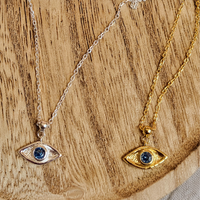 Amara Evil Eye Charm Necklace: Removable Charm Necklace