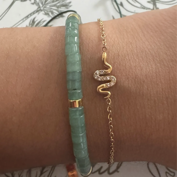 CLEARANCE - Snake Charm Zirconia Bracelet