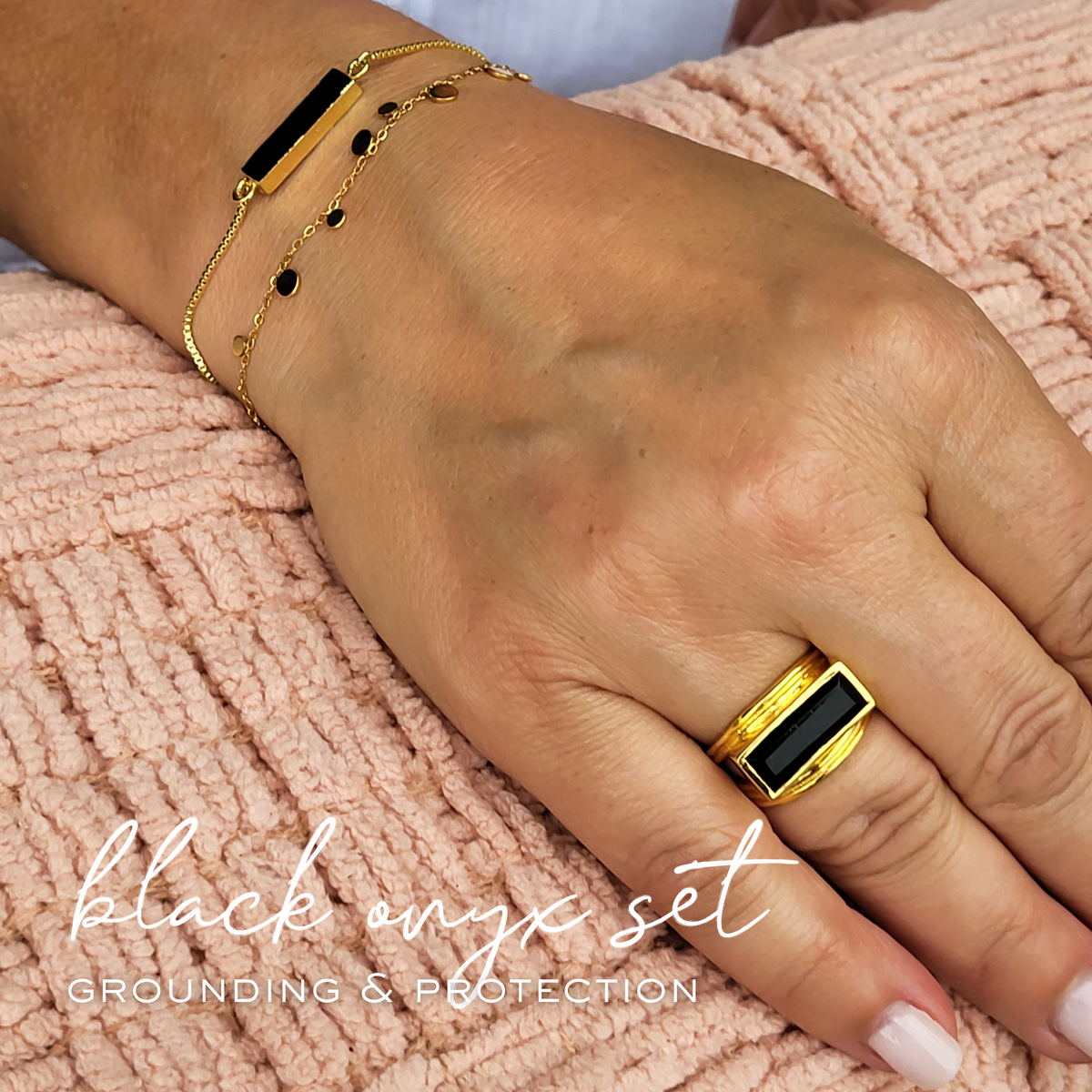 Althea Layered Band Gemstone Rings