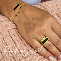 Althea Layered Band Gemstone Rings