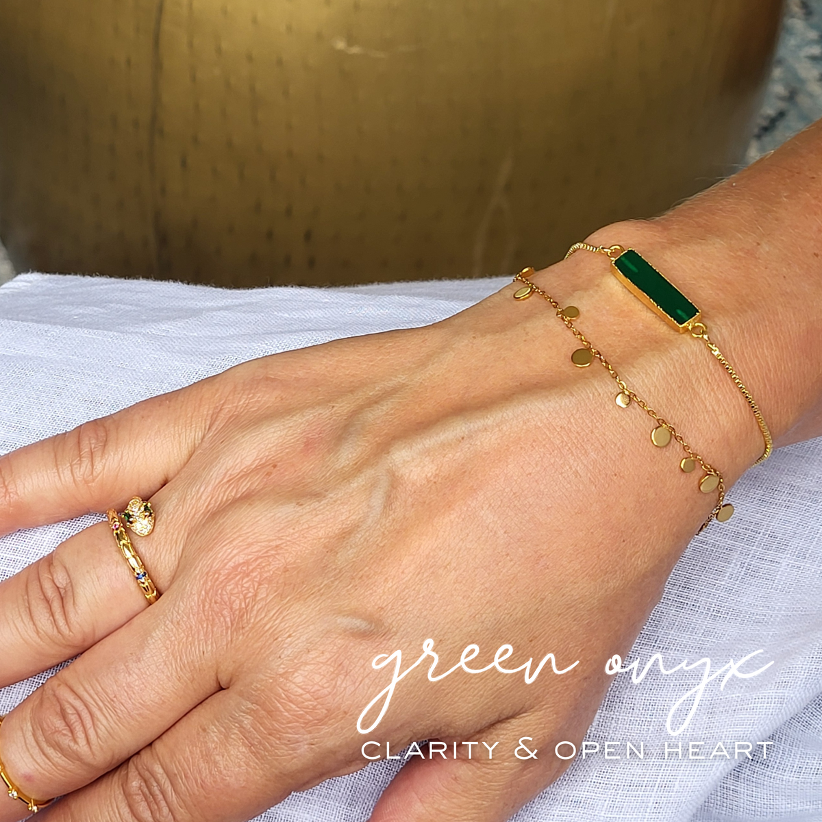 Althea Bar Gemstone Pull Bracelet